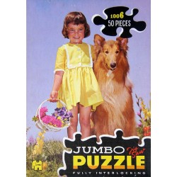 1006 (b) Jumbo - Meisje in jurk met Lassiehond en bloemen (1966-1969)